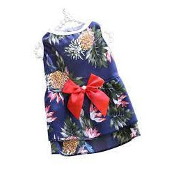 ROBE D'ETE ANANAS BLEU Taille XS