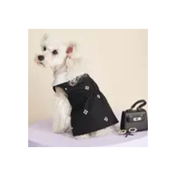 ROBE NOIR AVEC DES FLEURS BRODÉ Taille L
