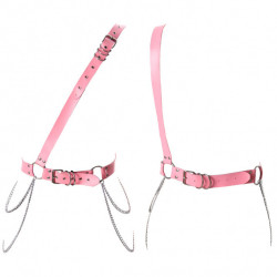 CeintureDouble PinkX - Cuir & Chaine