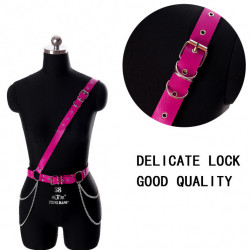 CeintureDouble PinkX - Cuir & Chaine