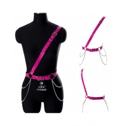 CeintureDouble PinkX - Cuir & Chaine