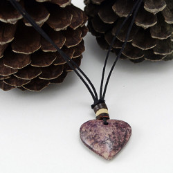 Collier Coeur mauve