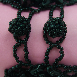 Bracelet Perles noires Flexible