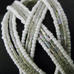 Bracelet Perles Blanc Gris