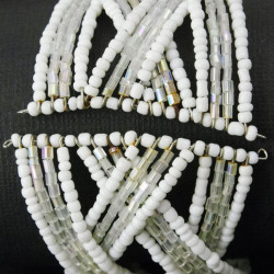 Bracelet Perles Blanc Gris