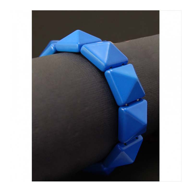 Bracelet Pyramide Bleu