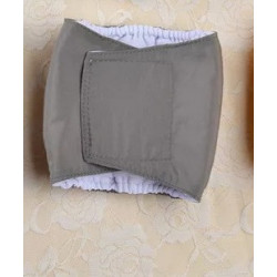 COUCHE LAVABLE POUR CHIEN MÂLE - Gris- Taille L