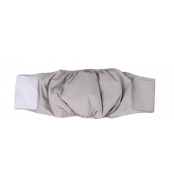 COUCHE LAVABLE POUR CHIEN MÂLE - Gris- Taille L