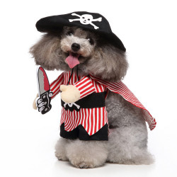 DÉGUISEMENT PIRATE POUR CHIEN ET CHAT Taille S