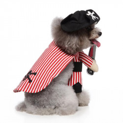 DÉGUISEMENT PIRATE POUR CHIEN ET CHAT Taille S