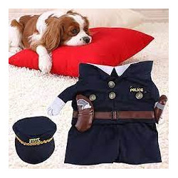 DÉGUISEMENT POLICE POUR CHIEN ET CHAT Taille M