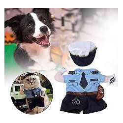 DÉGUISEMENT POLICE POUR CHIEN ET CHAT Taille M