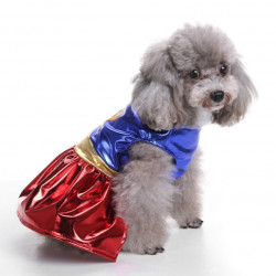 DÉGUISEMENT SUPER GIRL POUR CHIEN ET CHAT Taille M