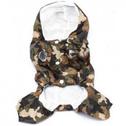 IMPERMÉABLE CAMOUFLAGE POUR CHIEN ET CHAT Taille XS