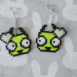 Boucles d'oreilles Alien Amoureux Phosporescent