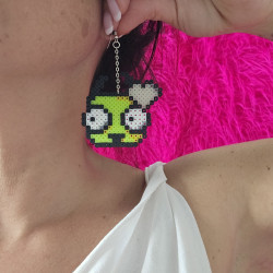 Boucles d'oreilles Alien Amoureux Phosporescent