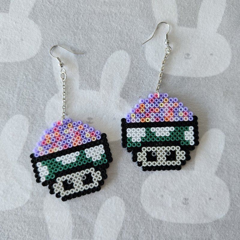 Boucles d'oreilles Champi Mario Toad Zombie Cerveau