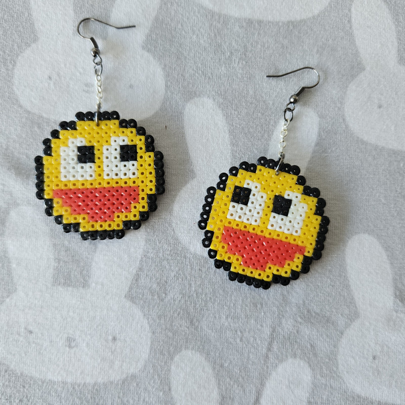 Boucles d'oreilles SMILEY emoticon jaune