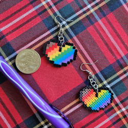 Boucles d'oreilles COEURS Rainbow style