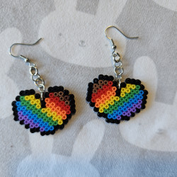 Boucles d'oreilles COEURS Rainbow style