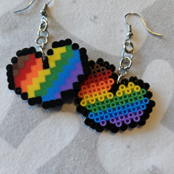 Boucles d'oreilles COEURS Rainbow style
