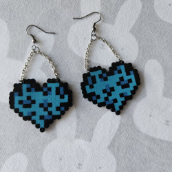 Boucles d'oreilles BIG LOVE mode LEOPARD Blue Graou