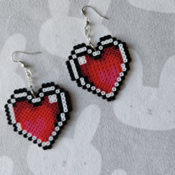 Boucles d'oreilles BIG LOVE mode ZELDA PIXEL 2D