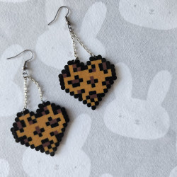 Boucles d'oreilles BIG LOVE mode LEOPARD Speculoss 