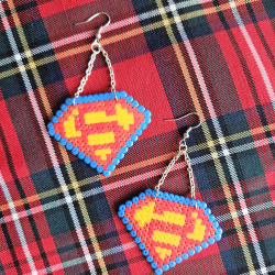 Boucles d'oreilles SUPERMAN La classe !