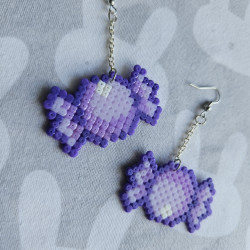 Boucles d'oreilles BONBONS emballés violets trop CUTE