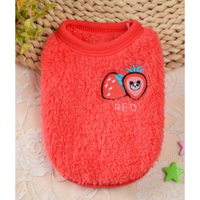 PULL ROUGE FRAISE POUR LAPIN Taille S