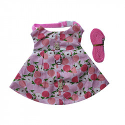 ROBE HARNAIS ROSE AVEC LAISSE POUR LAPIN  Taille S