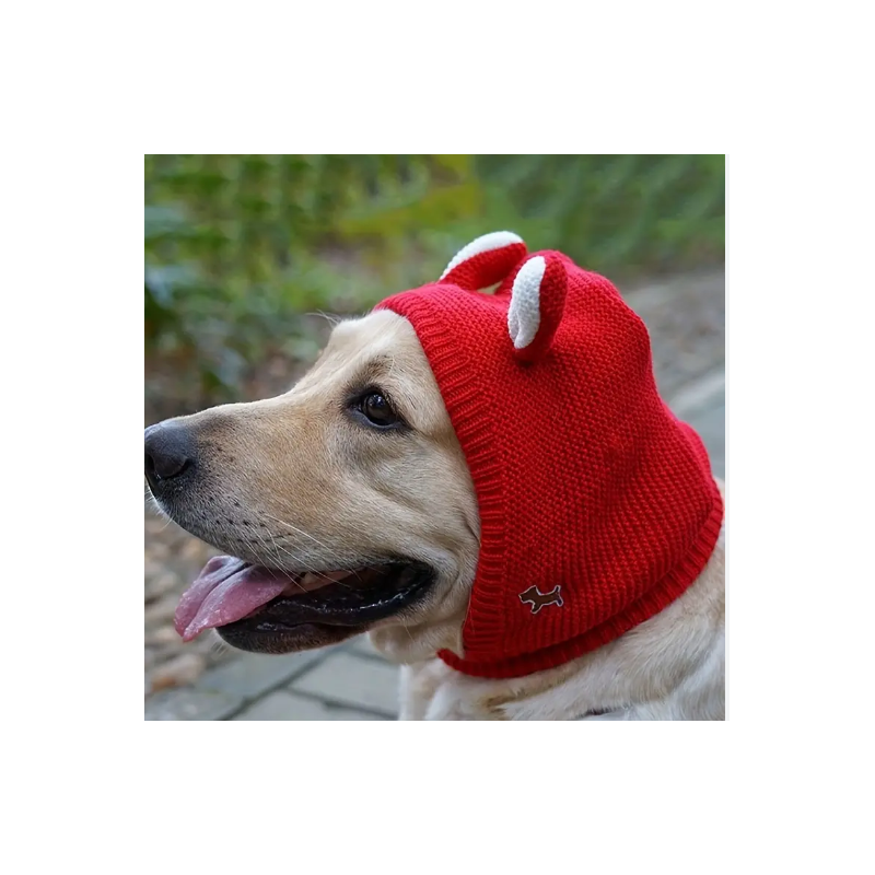 BONNET ROUGE MIGNON POUR MOYEN ET GRAND CHIEN