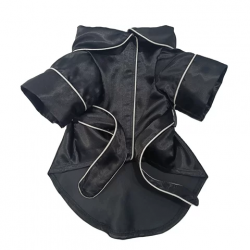 ROBE DE CHAMBRE NOIR EN SATIN Taille XS