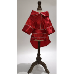 ROBE DE CHAMBRE ROUGE EN SATIN Taille XXS